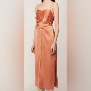 Apricot Nanushka Silk Dress